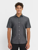 James Short Sleeve Shirt - Indigo Grey