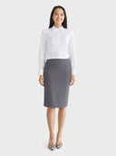 Tailored Pencil Skirt - Empire Grey