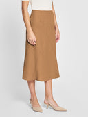 Ashley Midi Skirt - Almond