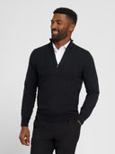 1/4-Zip Sweater - Deep Black