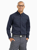 Performance Button-Down LS Shirt - Navy/Light Stone