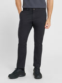Straight Fit Flat Front Pant - Black
