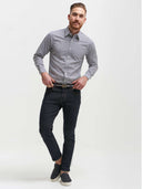 James Shirt - Black / White Stripe