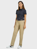 SS Performance Button-Down Shirt (Ladies - Navy/Light Stone
