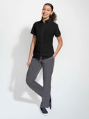 Knit Dress Shirt Short Sleeve - Black