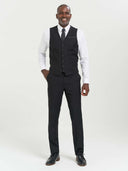 James Vest  with Chest Pocket - Black