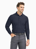 Performance Blend Polo Long Sleeve - Navy