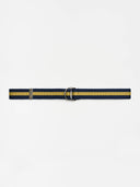 D-Ring Web Belt - Navy Blue/Yellow