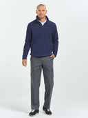 Essential Quarter Zip Fleece Pullover - Navy