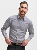 James Shirt - Black / White Stripe