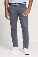 Straight Leg Flat Front Pant - Charcoal