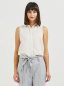 Kiara Sleeveless Blouse - Cream