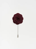 Flower Lapel Pin - Deep Red