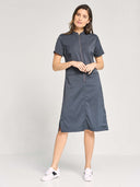 Housekeeping Dress with Mesh - Graphite