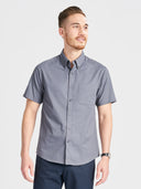Performance Button-Down Short Sleeve - Steel Grey/Light Stone