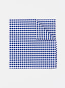 Gingham Pocket Square - Navy