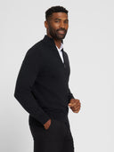 1/4-Zip Sweater - Deep Black