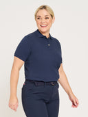 Cotton Pique Polo - Navy