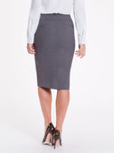 Tailored Pencil Skirt - Empire Grey