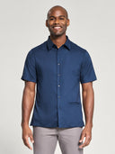 Housekeeping Tunic with Mesh - Navy