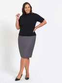 Tailored Pencil Skirt - Empire Grey