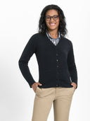 New 2 Pocket V-Cardigan - Black