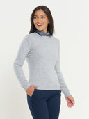 Melange Crewneck Sweater - Heather Grey