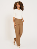 Camila High Waisted Pant - Almond
