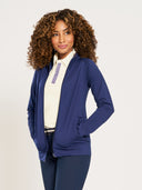 Ladies' Stretch Full-Zip Cadet Jacket - True Navy