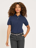 Cotton Pique Polo - Navy