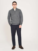 1/4-Zip Sweater - Deep Black