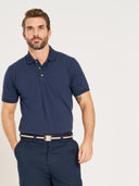 Cotton Pique Polo - Navy
