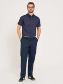 Performance Button-Down Short Sleeve - Navy/Light Stone