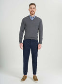 V-Neck Sweater - Charcoal Heather