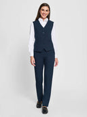 Ladies' 6-Button Vest - Navy