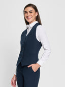 Ladies' 6-Button Vest - Navy