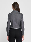 Essential Blouse - Charcoal Chambray Dots