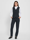 Ladies' 6-Button Vest - Black