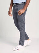 Straight Leg Flat Front Pant - Charcoal
