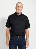 Performance Button-Down Short Sleeve - Black/Light Stone