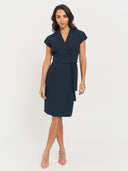 Le Fleur Dress w/ short sleeves - Navy
