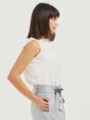 Kiara Sleeveless Blouse - Cream