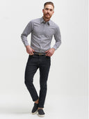 James Shirt - Black / White Stripe