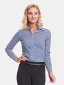 Classic Gingham Blouse - Navy