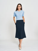Ashley Midi Skirt - Almond