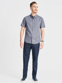 Performance Button-Down Short Sleeve - Steel Grey/Light Stone