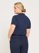 Cotton Pique Polo - Navy