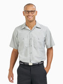 Industrial Work Shirt Short Sleeve - Light Grey